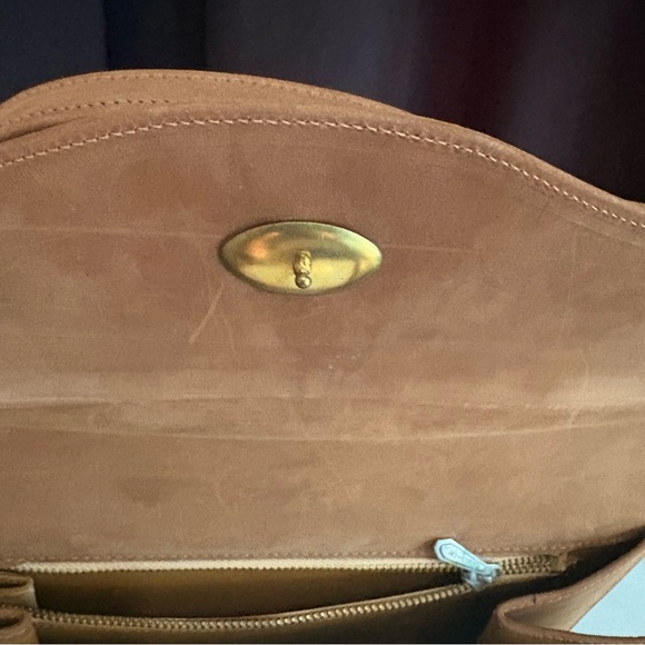 Vintage MCM Andrew Geller Camel Suede Top Handle Tote - Picture 10 of 15